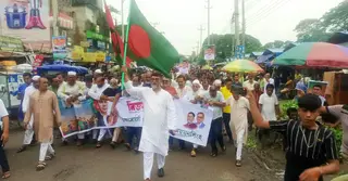 গণঅভ্যুত্থান বিজয়ের বর্ষপূর্তিতে ময়মনসিংহে বিএনপির বিজয় মিছিল